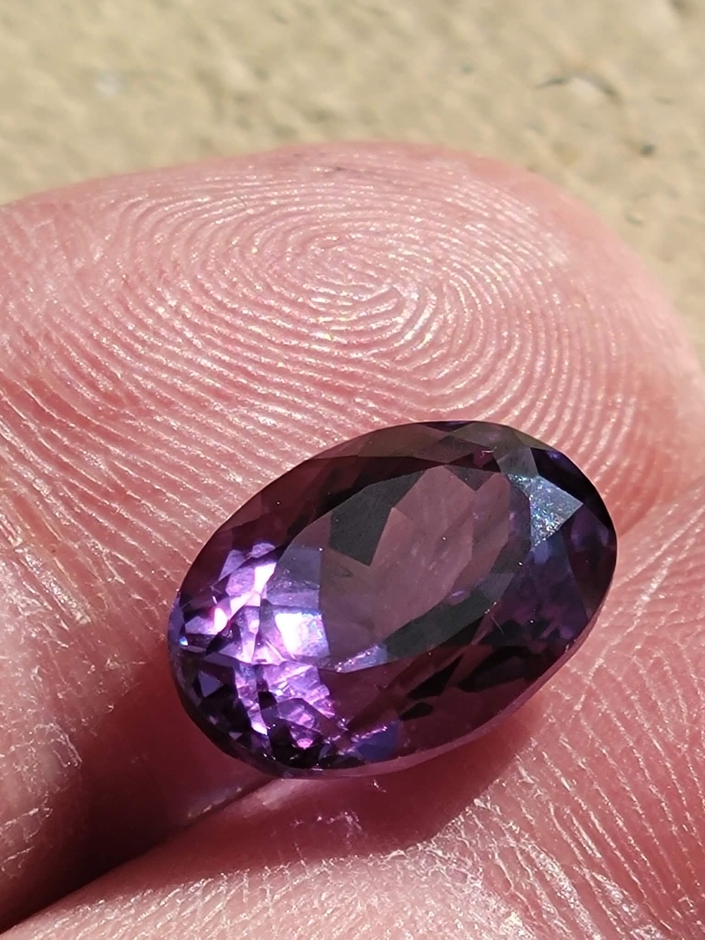 Natural Color Changing Alexandrite Gemstone Opal Cut 6.40ct - Picture 4 of 7